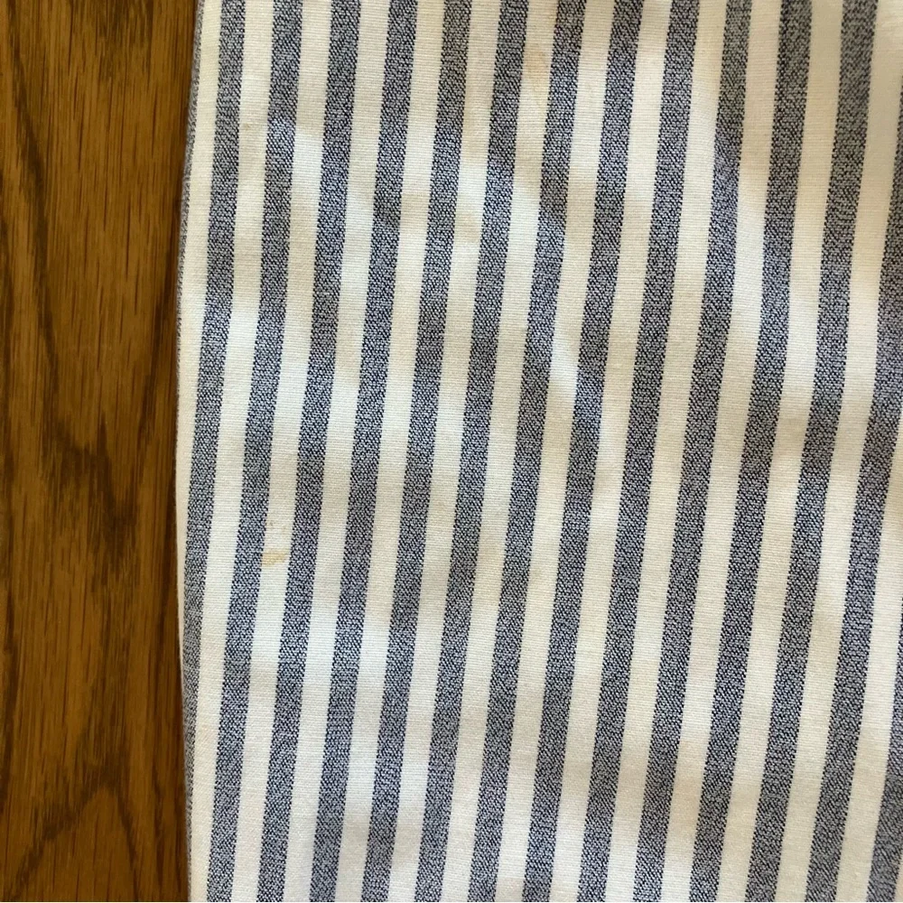 Antonio Melani High Waist Pencil Midi Blue & White Stripe Skirt (6) - Picture 7 of 10